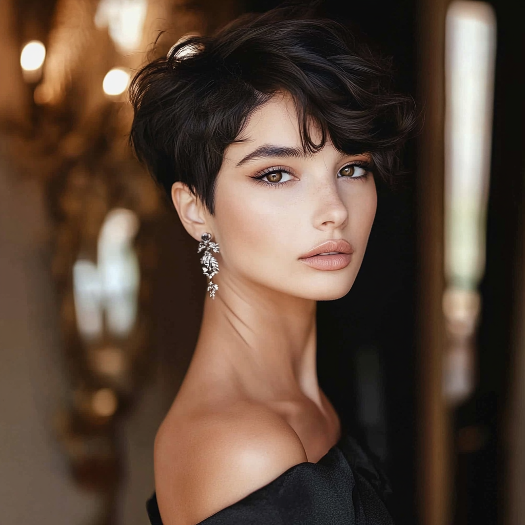 Chic Prom Hairstyles for Short Hair Sweep Pixie Elegance