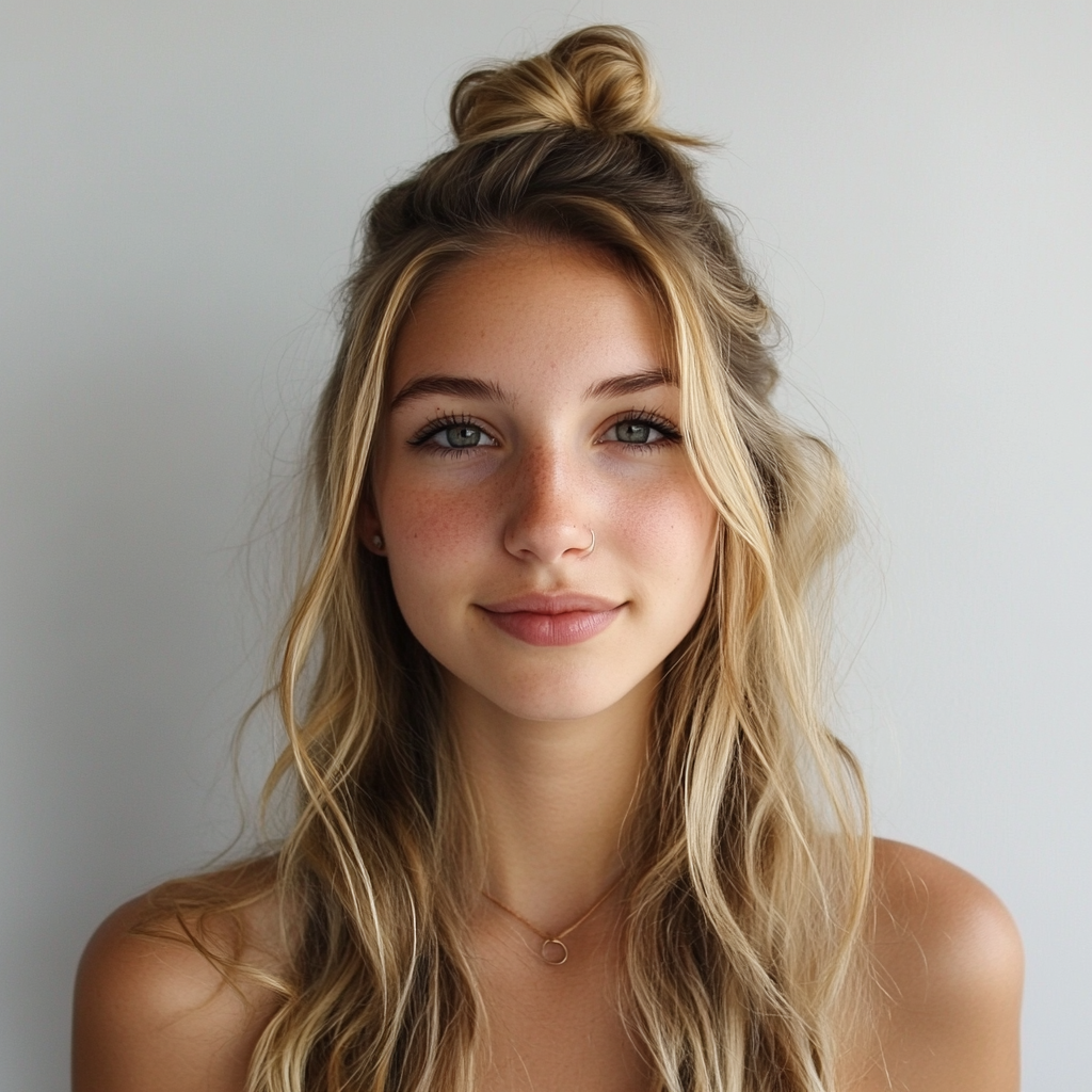 Cute Summer Hairstyles Half Up Half Down Top Knot
