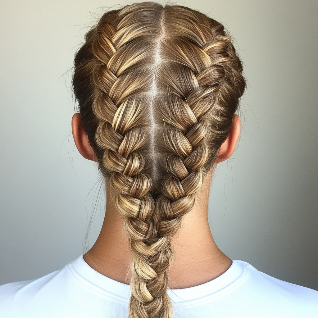 Double Dutch Braids Softball Hairstyles