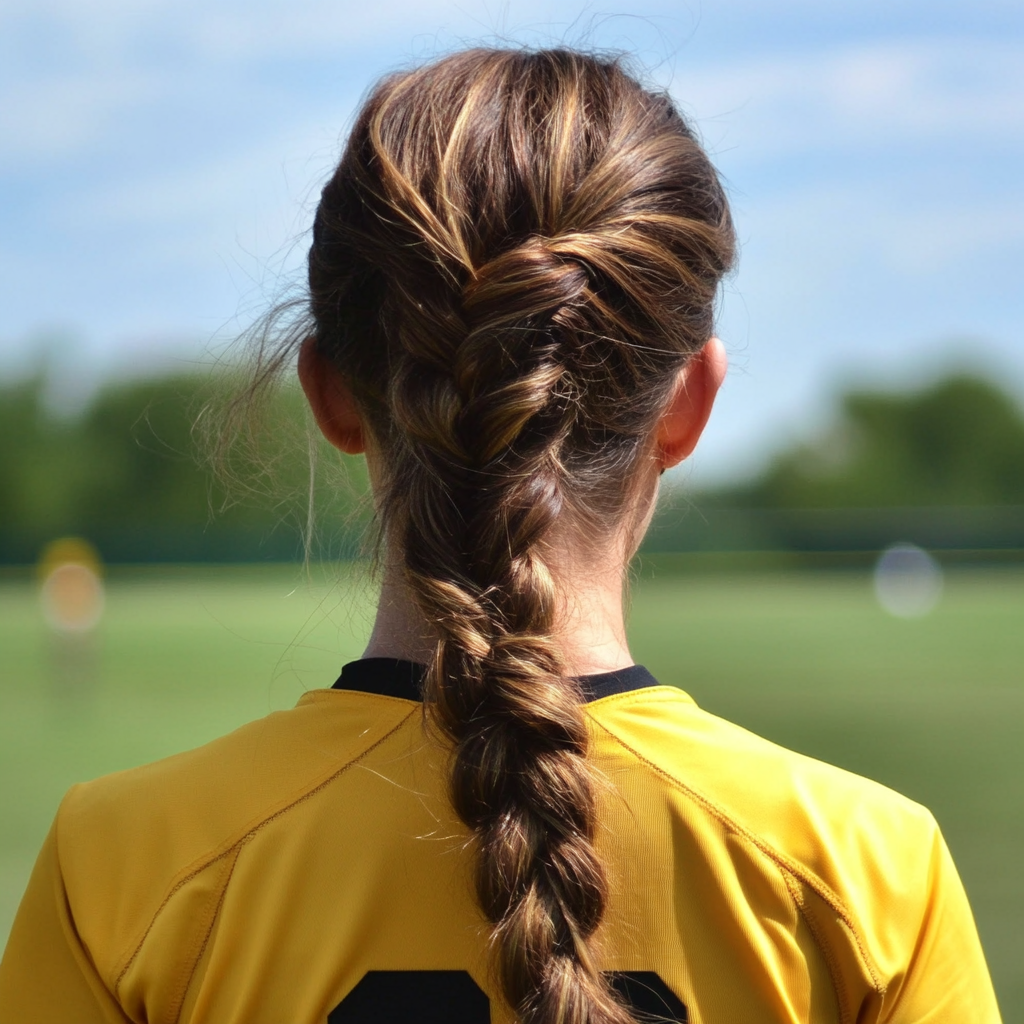 Softball Hair dos with a Classic High Ponytail