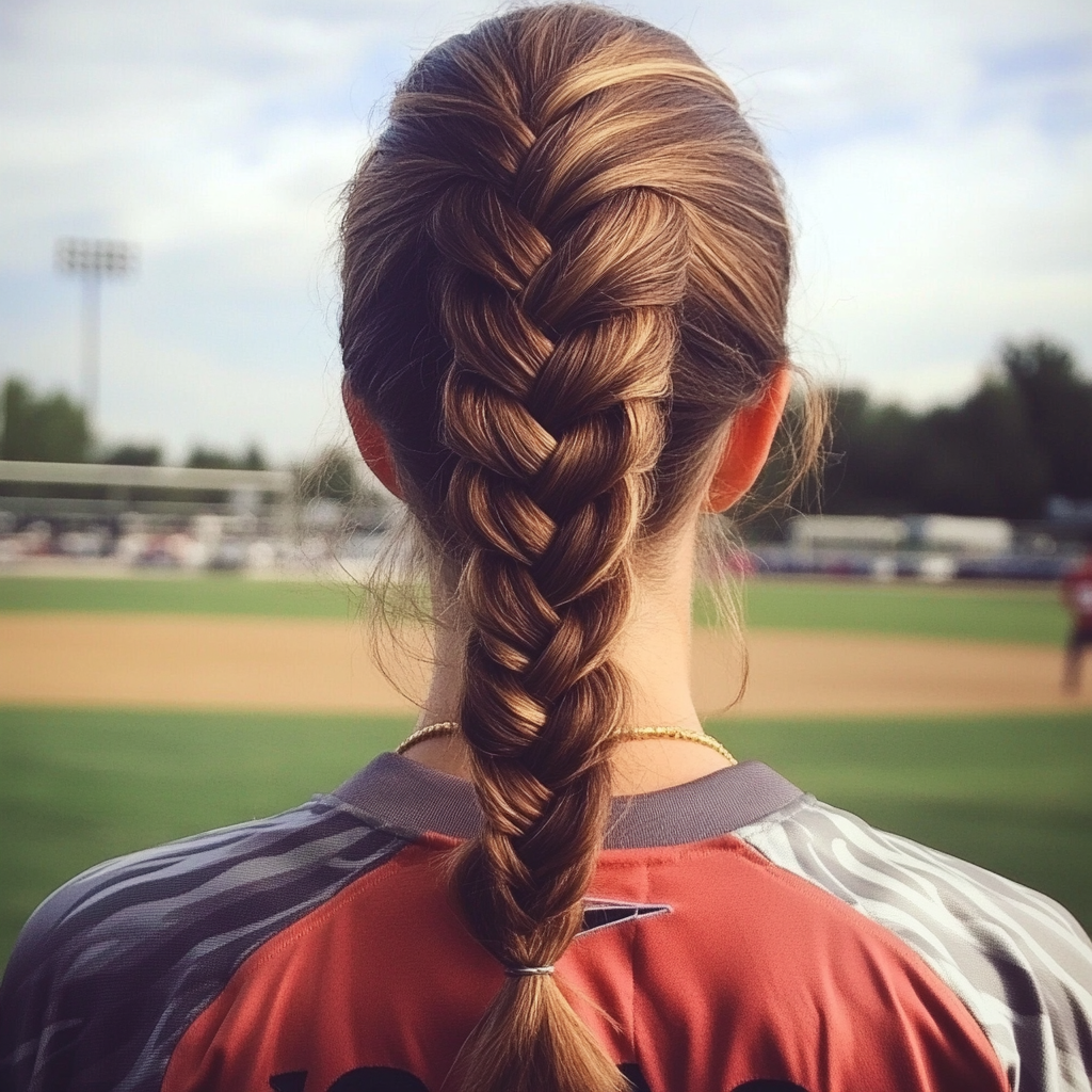 Softball Hairstyles Braid Ponytail