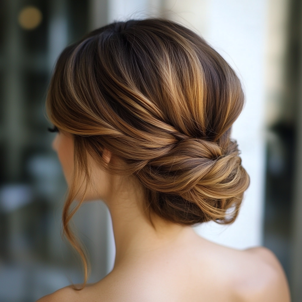 Twisted Side Chignon Sophistication Hairstyles for Thin Hair Up