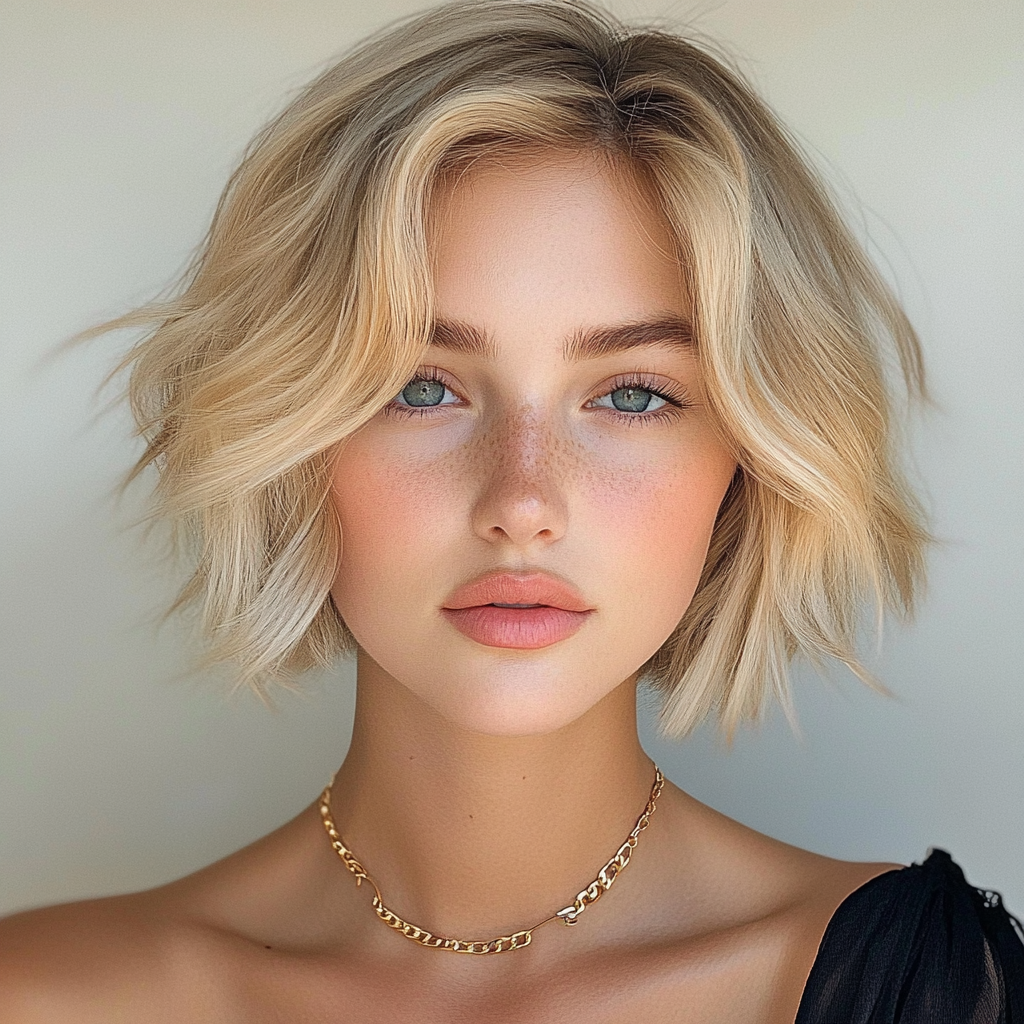 Wavy Textured Short Bob Hairstyles For Prom